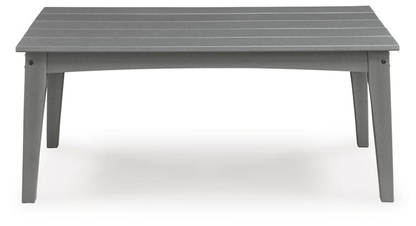 Cove Beach Outdoor Rectangle Coffee Table Gray