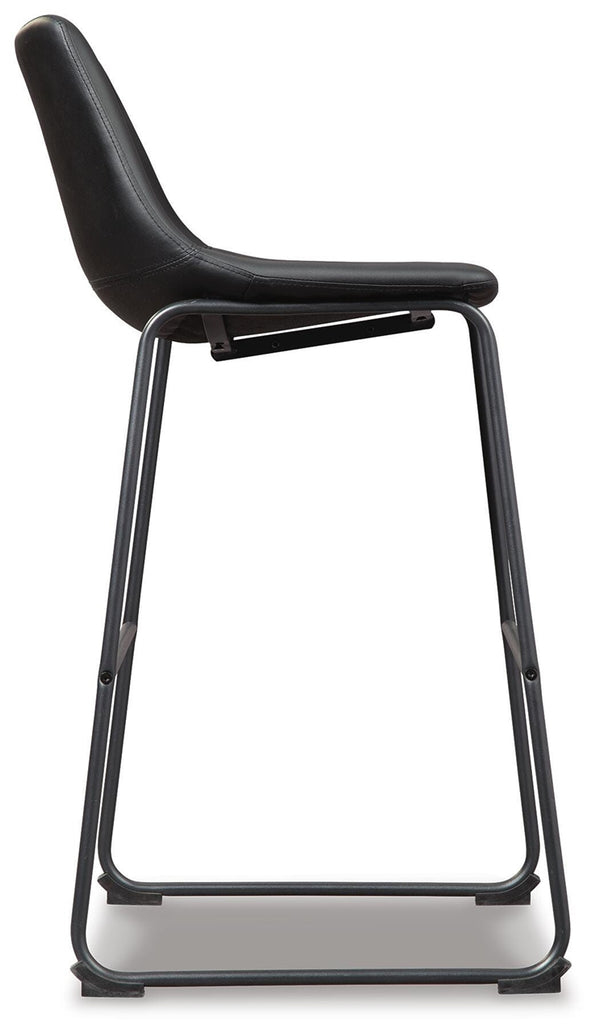 Centiar Pub Height Upholstered Barstool Black