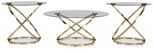 Crimonti 3-Piece Occasional Table Set Champagne