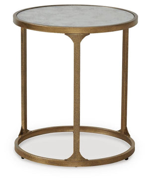 Korajane Round End Table Antique Gold