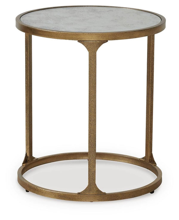 Korajane Round End Table Antique Gold