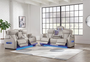 Boyington Power Reclining Sofa & Loveseat Gray
