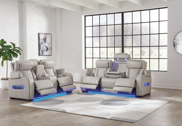 Boyington Power Reclining Sofa & Loveseat Gray