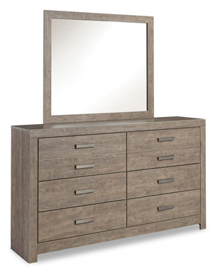 Culverbach King Panel Bed, Dresser & Mirror Gray