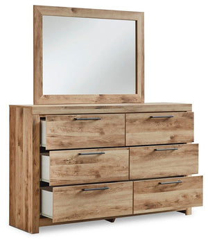 Hyanna Full Panel Bed, Dresser & Mirror Tan Brown