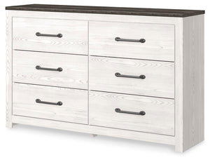 Gerridan Queen Panel Bed, Dresser & Nightstand White/Gray