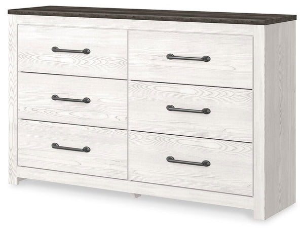 Gerridan Queen Panel Bed, Dresser & Nightstand White/Gray
