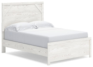 Gerridan Full Panel Bed, Dresser, Mirror & Nightstand White/Gray