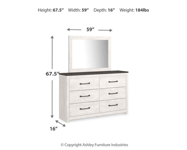 Gerridan Queen Panel Bed, Dresser, Mirror & 2 Nightstands
