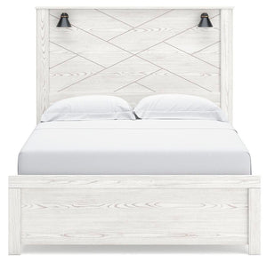 Gerridan Queen Panel Bed, Dresser & Mirror White/Gray