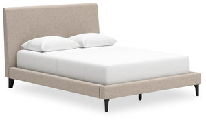 Cielden Queen Upholstered Bed, Dresser & 2 Nightstands Two-tone