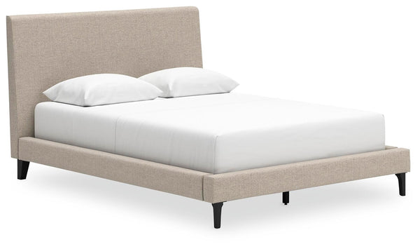 Cielden Queen Upholstered Bed, Dresser & 2 Nightstands Two-tone