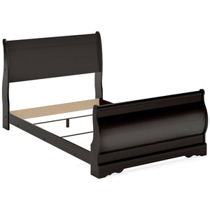 Huey Vineyard Full Sleigh Bed & Dresser Black