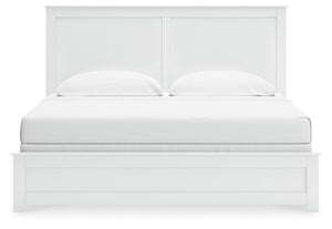 Bostwick Shoals King Panel Bed & Chest White