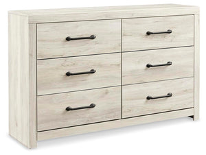 Cambeck Queen Panel Bed with Storage, Dresser & 2 Nightstands Whitewash