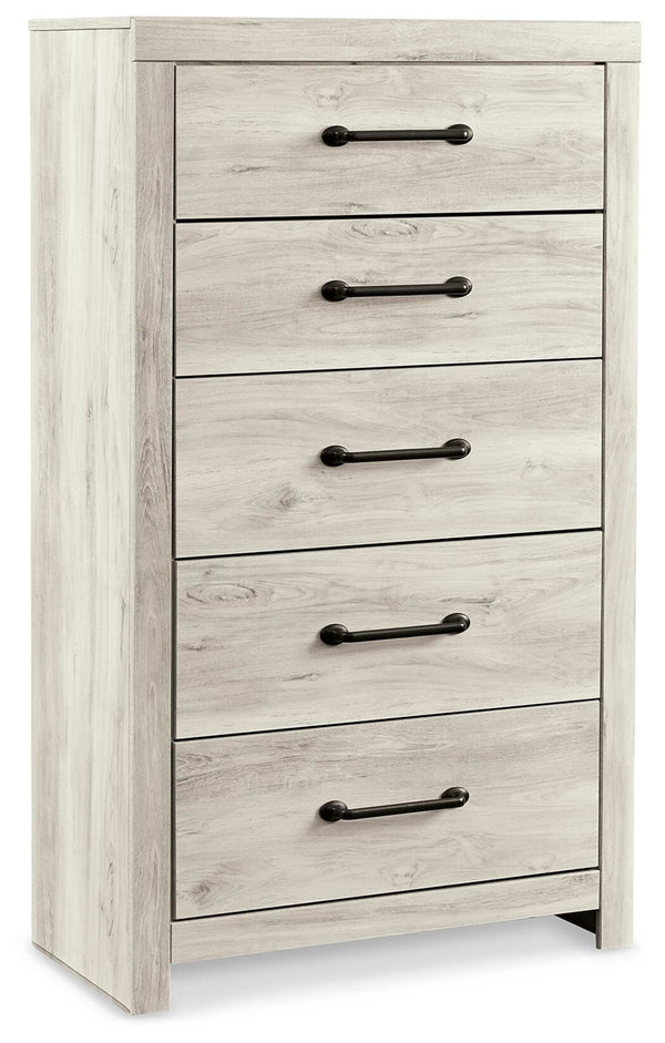 Cambeck Full Panel Storage Bed, 2 Chests & 1 Nightstand