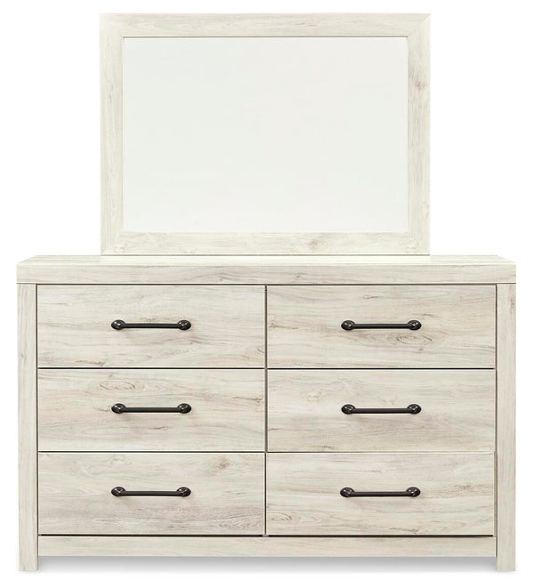 Cambeck Twin Panel Bed, Dresser, Mirror & Nightstand Whitewash