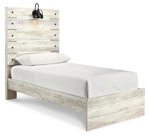 Cambeck Twin Panel Bed, Dresser, Mirror, Chest, & Nightstand Whitewash