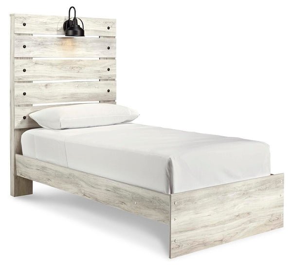 Cambeck Twin Panel Bed, Dresser, Mirror, Chest, & Nightstand Whitewash