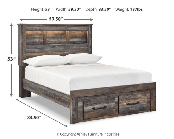 Drystan Full Bookcase Storage Bed & Nightstand
