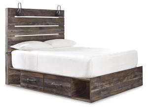 Drystan Queen Panel Bed with Storage, Chest & Nightstand Multi