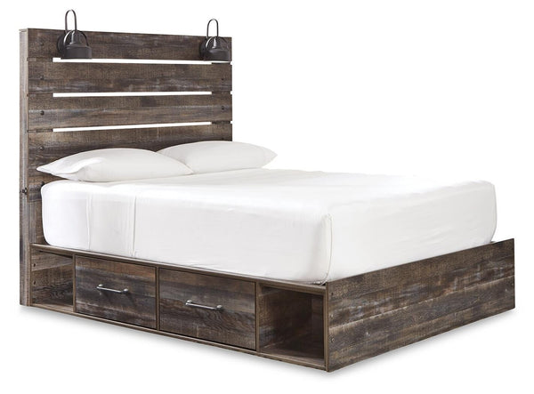 Drystan Queen Panel Bed with Storage, Chest & Nightstand Multi