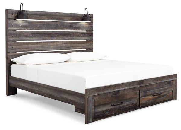 Drystan King Panel Storage Bed, Dresser, Mirror & Nightstand Multi