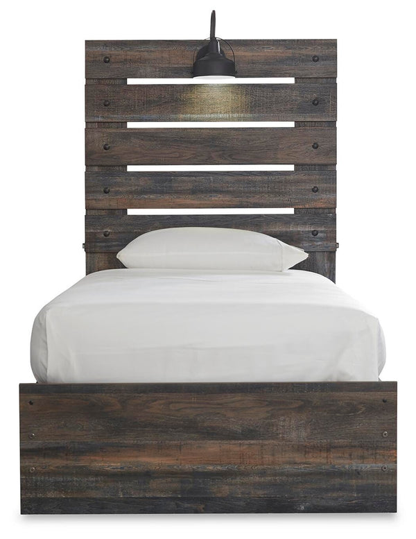 Drystan Twin Panel Bed with Storage, Dresser, Mirror & Chest Multi
