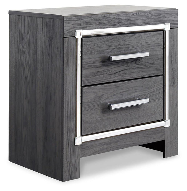 Lodanna Queen Storage Bed, Chest & Nightstand Gray