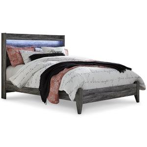 Baystorm Queen Panel Bed, Dresser & Mirror Gray