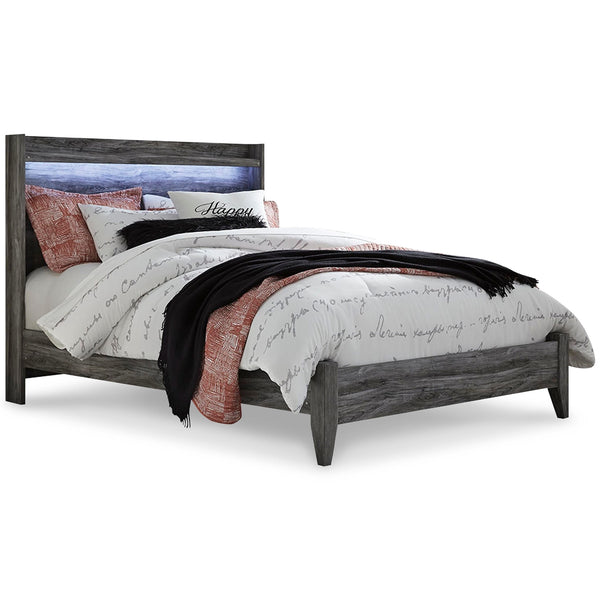 Baystorm Queen Panel Bed, Dresser & Mirror Gray