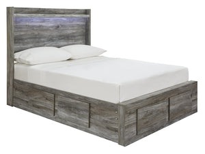 Baystorm Full Panel Storage Bed & Nightstand Gray