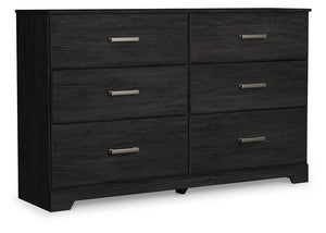 Belachime King Panel Bed, Dresser, Chest & 2 Nightstands Charcoal