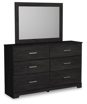 Belachime Queen Panel Bed, Dresser, Mirror, Chest & Nightstand Charcoal