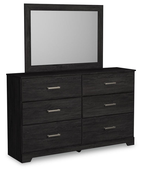 Belachime King Panel Bed, Dresser Mirror & 2 Nightstands