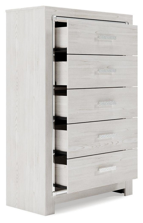 Altyra King Storage Bed, Chest & Nightstand White