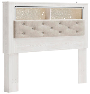 Altyra Queen Bookcase Headboard, Dresser & Mirror White