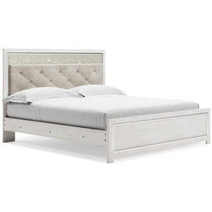 Altyra King Panel Bed, Dresser & Mirror White