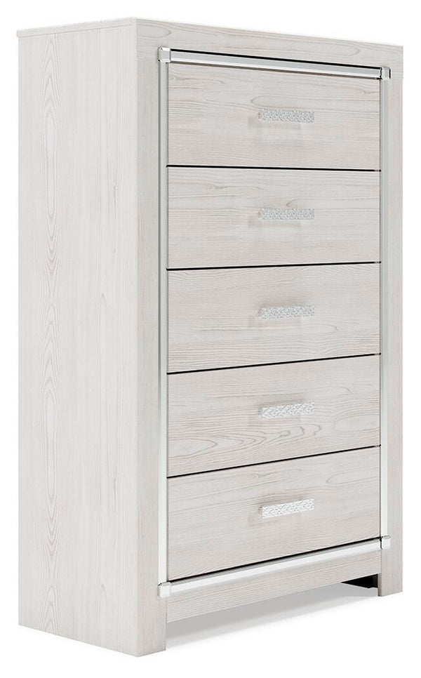 Altyra Queen Storage Bed, Chest & Nightstand White