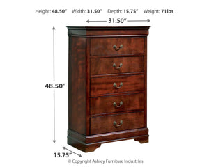 Alisdair King Sleigh Bed & Chest Reddish Brown