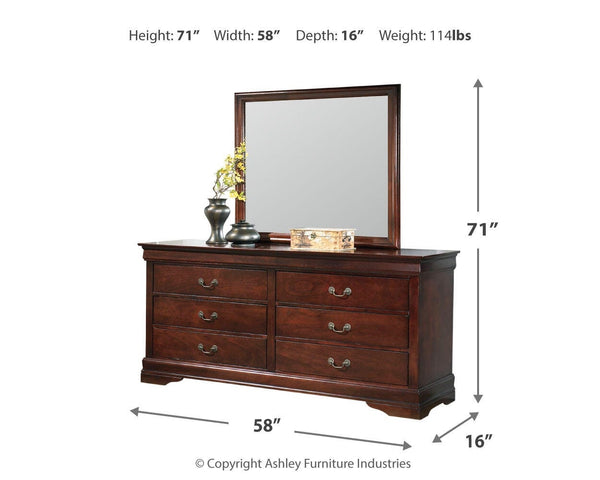 Alisdair California King Sleigh Bed, Dresser, Mirror, Chest & Nightstand