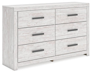 Cayboni Twin Panel Bed, Dresser & Chest Whitewash