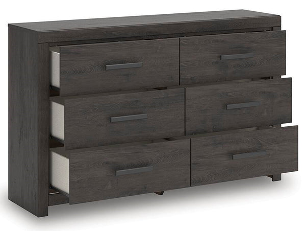 Prendonea King Panel Bed, Dresser & 2 Nightstands