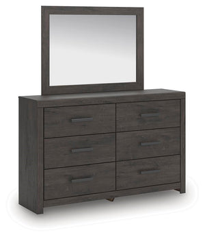Prendonea Full Panel Bed, Dresser & Mirror