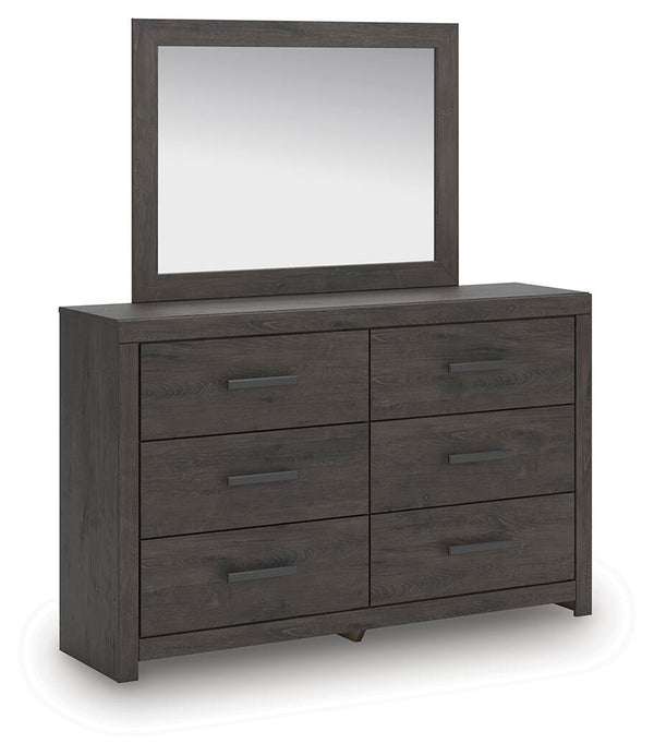 Prendonea Full Panel Bed, Dresser & Mirror