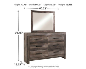 Wynnlow Full Crossbuck Panel Bed, Dresser & Mirror