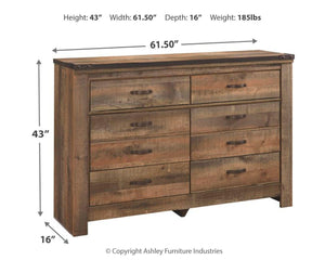 Trinell Twin Bookcase Storage Bed, Dresser & Nightstand