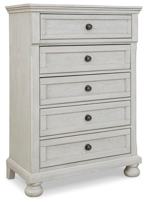 Robbinsdale Full Sleigh Storage Bed, Chest & Nightstand