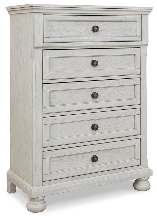 Robbinsdale Full Sleigh Storage Bed, Chest & Nightstand