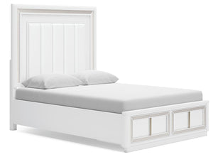 Chalanna Queen Panel Storage Bed & Nightstand White